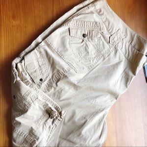 NWT Lane Bryant khaki cargo style Bermuda shorts